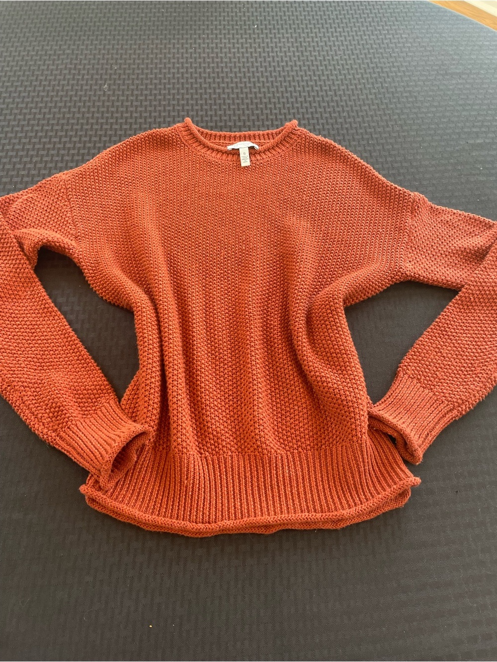 Jessica Simpson Rust Orange Crewneck Knit Sweater